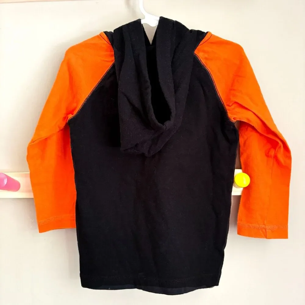 babyGap Jack O'Lantern 3/4 Sleeve Hoodie Shirt